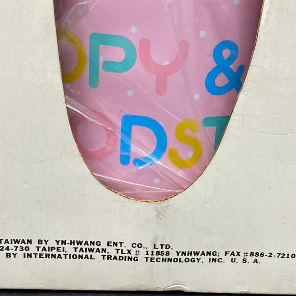 Vintage 1965 Peanuts Snoopy and Woodstock Thermos Vacuum Flask Pastel Pink VTG - Picture 3 of 12